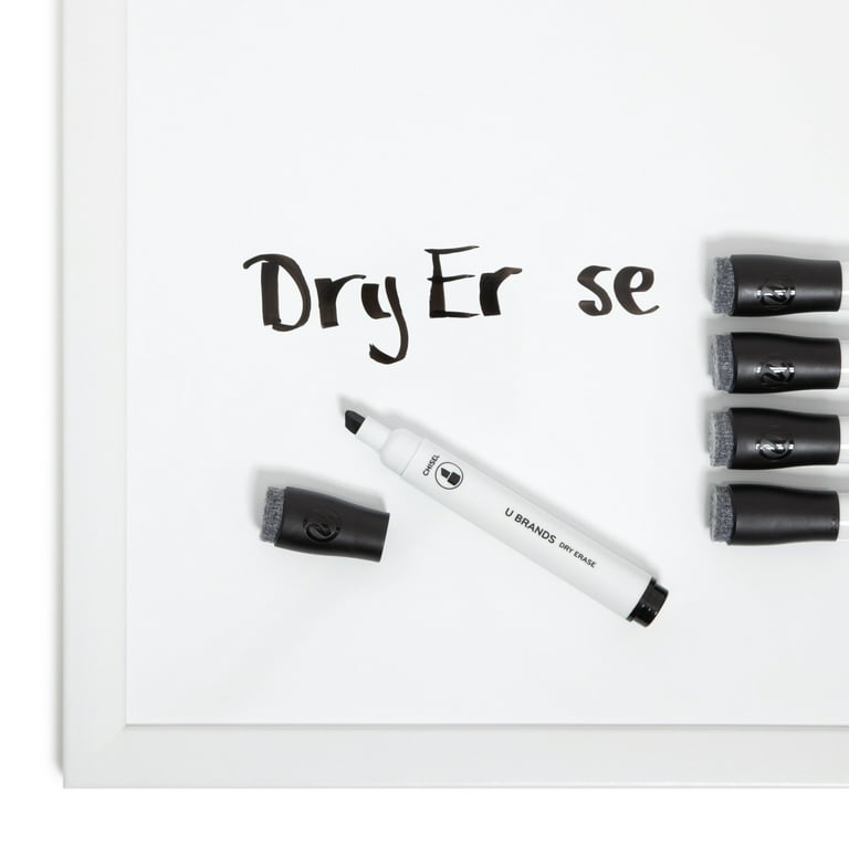 U Brands Dry Erase Markers, Black, 5mm Chisel Tip (2-Pack) photo 3