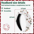 thumbnail image 2 of Diadema con nudo navideño para mujer, diadema ancha con nudo y diamantes de imitación en forma de campana de copo de nieve y coleteros con orejas de conejo, diadema con nudo superior rnada con, 2 of 3