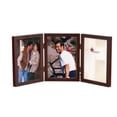 thumbnail image 1 of Lawrence Frames  Lawrence Frames 5x7 Hinged Triple Walnut Wood Picture Frame - Gallery Collection, 1 of 1