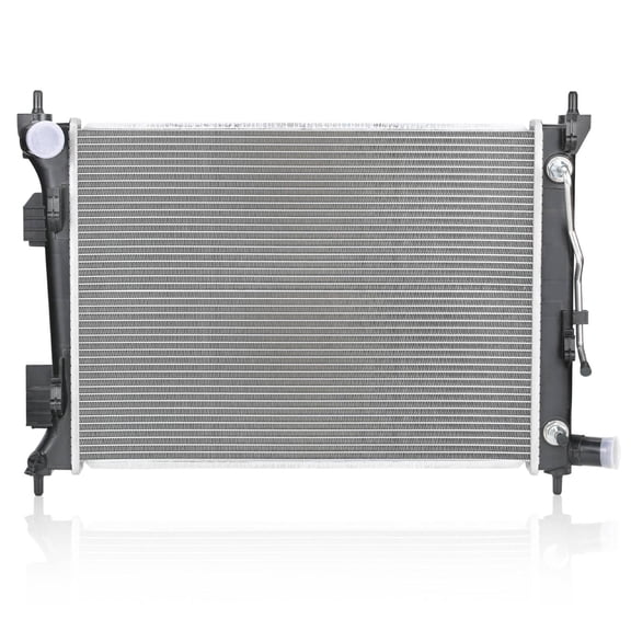 KT 13253 Compact 1-Row Aluminum Radiator, Silvery, Front-Fit Design for Efficient Cooling