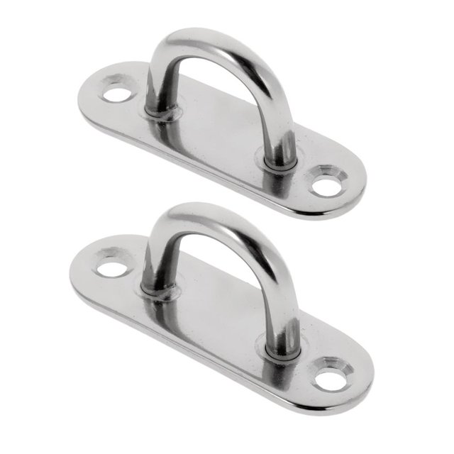 de almohadilla inoxidable de 2 piezas 44 x 15 mm para shamjiam Oblong Pad Eye Plate