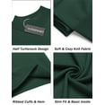 thumbnail image 5 of COOFANDY Mens Mock Turtleneck Short Sleeve Sweater Casual Stylish Knitted Pullover Slim Fit Dress Sweater Basic Tops, 5 of 6