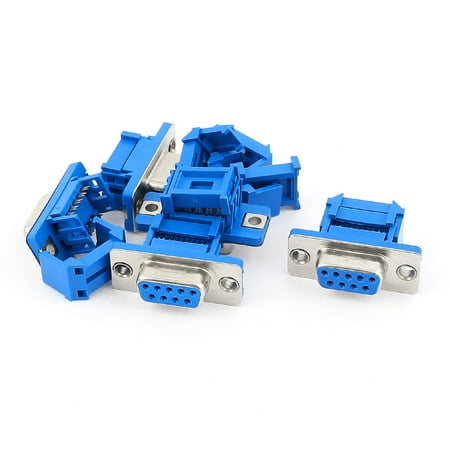 Female D-sub Crimp - Unique Bargains 5pcs D-SUB DB9 9 Pin Female IDC Crimp Adapter Connector for Ribbon Cable