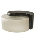 thumbnail image 3 of Galaxy Home Ying Yang Modern Iron Sheet Frame Round Coffee Table in Black/Silver, 3 of 6