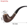 thumbnail image 5 of Una pipa, tres usos, madera maciza encerada, pipa antigua, sándalo negro curvado, pipa de cobre filtrado de 9 mm, 5 of 5