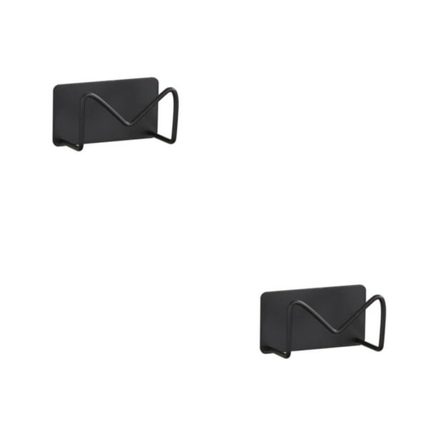 Advancent Soporte para esponjas, estante de secado de drenaje autoadhesivo, soportes de almacenamiento de acero inoxidable a prueba de herrumbre, Negro 2piezas