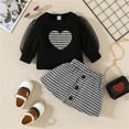 thumbnail image 4 of Toddler Baby Girls Clothes Skirt Outfits Set 2 Piece Long Sleeve Ruffle Shirt Corduroy Mini Skirt Dress Outfit Toddler Boy Girl Winter Outfits for Toddler Kids 4T, 4 of 9