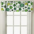 thumbnail image 3 of St Patricks Day Kitchen Curtains Valances 3 Piece Set,Spring Lucky Clover Shamrock Polka Dot Rod Pocket Kitchen Tier Curtain over Sink Window,Cute Farmhouse Cafe Curtains for Holiday Decor 36 Inch, 3 of 6