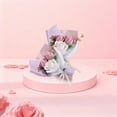 thumbnail image 4 of Mini Fake Rose Bouquet - Light Pink Roses Artificial Flowers, Long-lasting Everlasting Floral Decor, Symbolizing Unfading Companionship & Romance, 4 of 6