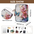 thumbnail image 3 of Haosy Accordion File Organizer Zipper Binder 500 Sheet 6-Tab Expanding File Folder Multi-Pocket 1.2 Inch 3 Ring Flower Butterfly Marble, 3 of 7
