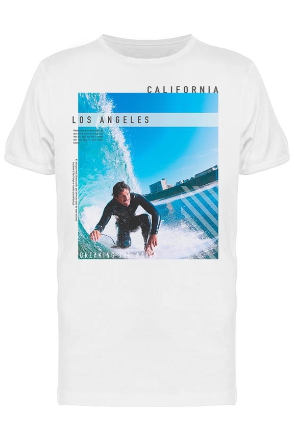 Amazing Blue Ocean Wave T-Shirt Men -Image by Shutterstock, Male Medium