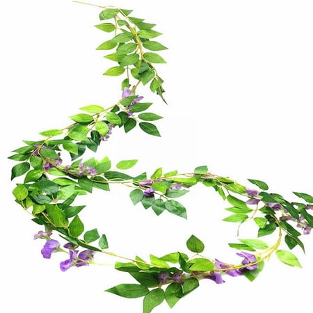 FENGYIKEJI Artificial flowers Clearance Artificial Wisteria Ceiling Flower Rattan Flower Ornamental Plastic Home Party Wedding Decoration Ceiling Flower