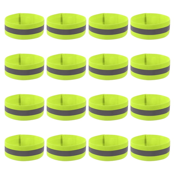 Bandas Reflectantes Uxcell para Muñeca/Brazo/Tobillo/Pierna, 16 piezas de Cintas Reflectantes de Seguridad de Alta Visibilidad Naranja Fluorescente
