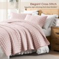 King Size Pink Quilt Set 3 Pieces 104x90 Inches Lightweight Farmhouse ...
