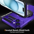 thumbnail image 2 of Allytech Case for iPhone 15 Plus - 360° Rotatable Magnetic Ring Stand - Compatible with MagSafe - Military-Grade Protection - Anti-Scratch & Anti-Fingerprint - Slim Fit Cover (Purple), 2 of 11