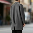 thumbnail image 6 of Fnooota Mens Mid-length Peacoats, Double Breasted Lapel Collar Casual Winter Wool Blend Coats for Men Gray Size XL, 6 of 7