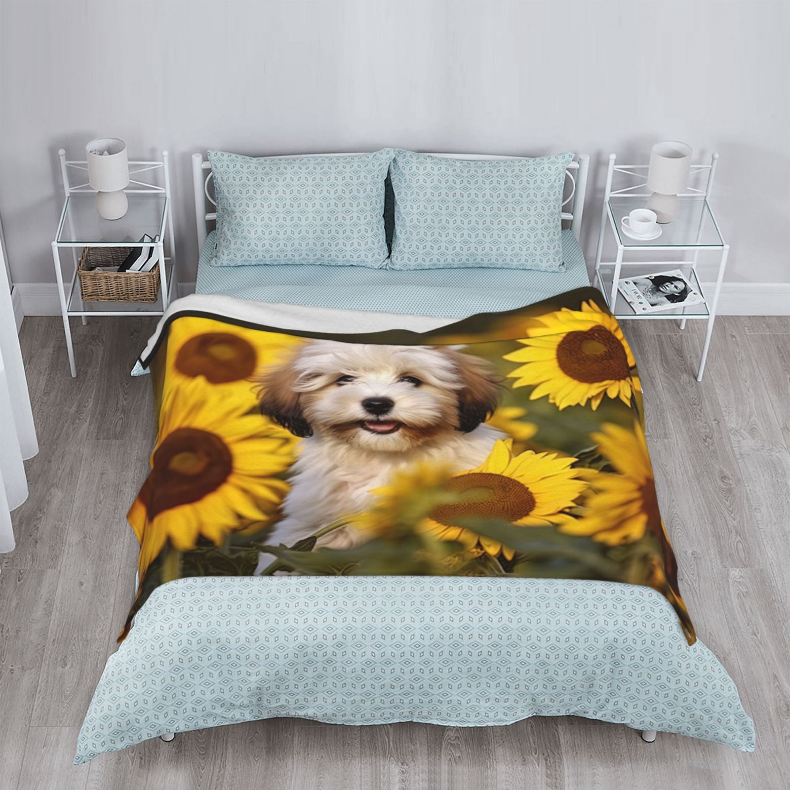 PHELIKA Havanese Dog Puppy 04 All Season Soft Throw Blanket Lightweight Flannel Fleece Blankets 80"x60"