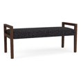 thumbnail image 1 of Pemberly Row Waiting Reception 2 Seat Bench Wood Frame in Gray, 1 of 5