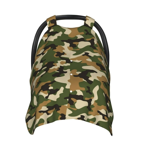Car Seat Cover Baby - Camouflage Green Classic Breathable Infant Car Seat Cover for Baby Carseat, Lightweight Comfort Baby Essentials Must Haves Newborn Stuff for Girl Boy