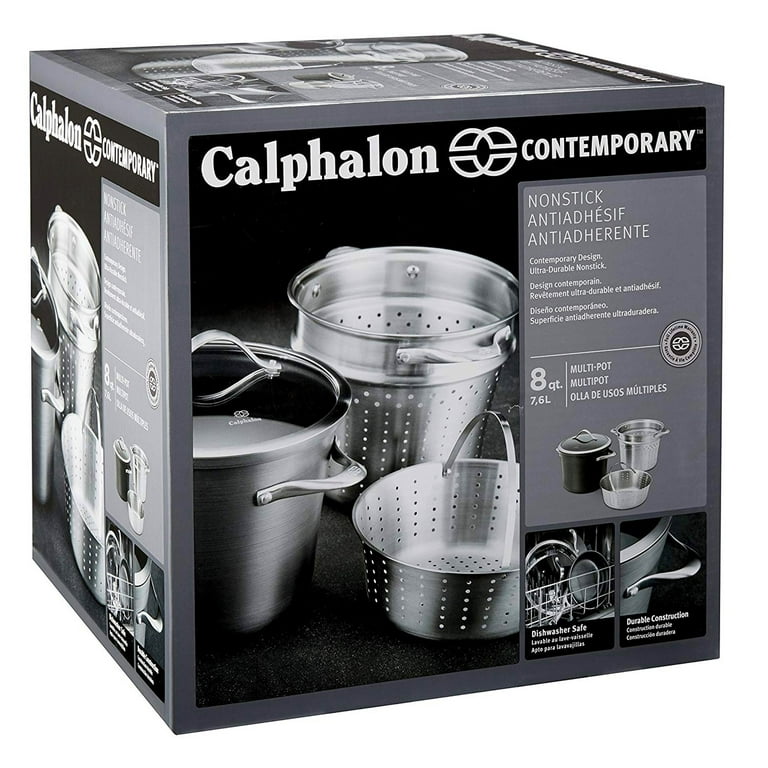 Calphalon Contemporary Nonstick 8-Quart Pasta Pot with Steamer