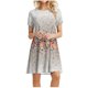 thumbnail image 1 of Vestido suelto casual de manga corta con estampado floral y estampado de girasol para mujer Pompotops ghjkhdj10704, 1 of 8