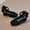 Black, variant on FSYBOA Girls Dress Shoes Size 2(Big Kids), Hook and Loop Strap Gifts Low Heel Closed Toe Kids Flat Shoes Black