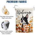 thumbnail image 3 of Floral Boston Terrier Garden Flag Fall Yard Flag Wildflower Dog Garden Flags Orange Autumn Lawn Flags Welcome Thanksgiving Outdoor Flags for Outside 12x18 Double Sided Small, 3 of 7