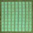 thumbnail image 1 of Ahgly Company Indoor Square Checkered Turquoise Blue Modern Area Rugs, 5' Square, 1 of 4
