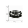thumbnail image 7 of Edward Mirell Titanium Black Titanium Textured Lines 7mm Band Size: 11; for Adults and Teens; for Women and Men, 7 of 7