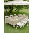 thumbnail image 5 of 52x70 Inch Outdoor Tablecloth with Umbrella Hole Zipper Rectangle Rustic Beige Striped Rectangular Tablecloths Outside Waterproof Vintage Stripes Farmhouse Line Patio Table Cloth Cover for Picnic, 5 of 8
