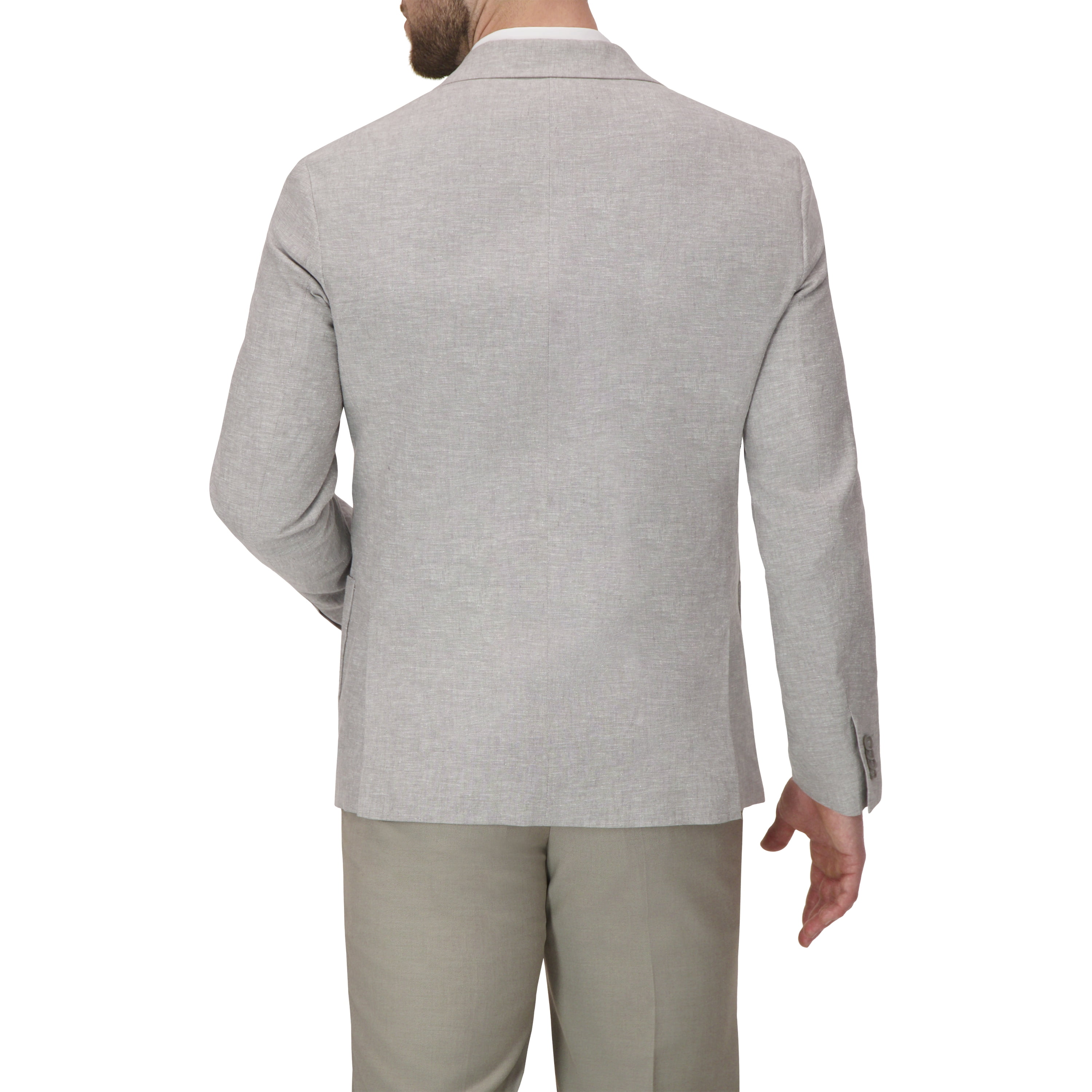 Report Collection Single Breast Full Lined Patch Pocket Linen Men's Jacket