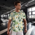 thumbnail image 3 of Wukai Hawaiian Style Print Men's Short-Sleeved Mesh T-Shirt,Quick-Dry Short Sleeve Workout T-Shirt-Medium, 3 of 8