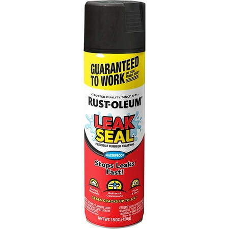 Rust-Oleum 351903 Leak Seal Flexible Rubber Coating Spray 15 oz Black