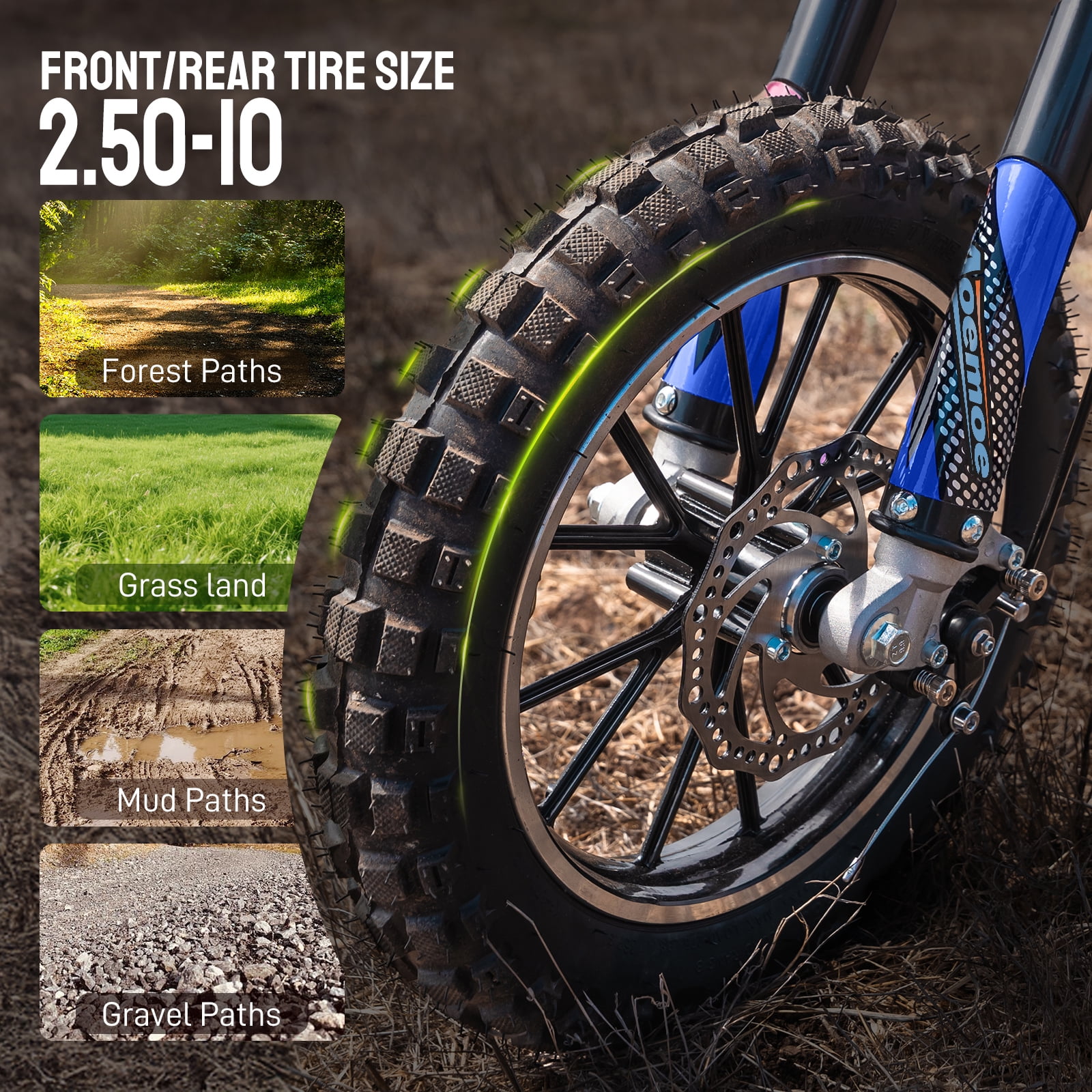 LiltJan 39CC Kids Dirt Bike, 4-Stroke Off Road Mini Motorcycle, 55lbs Lightweight Design with 165lbs Max Capacity, Gas Powered Trail Bike for Beginners with Dual Suspension