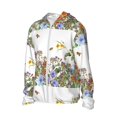 thumbnail image 2 of Pofeuu Herbs and Wildflowers Print Sun Protection Outdoor Lightweight Full Zip UV Cooling Hoodie Long Sleeve Summer Clothing for Outdoor Hiking-Small, 2 of 5
