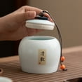 thumbnail image 3 of Home Celadon Tea Canister With Lid 260ml Simple Sealed Tea Storage Jar For Kitchen Counter, Pantry, Decorative Jar, 3 of 6
