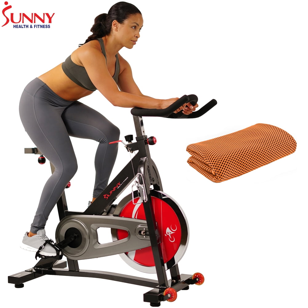 Sunny Health and Fitness Chain Drive Indoor Cycling Trainer Exercise