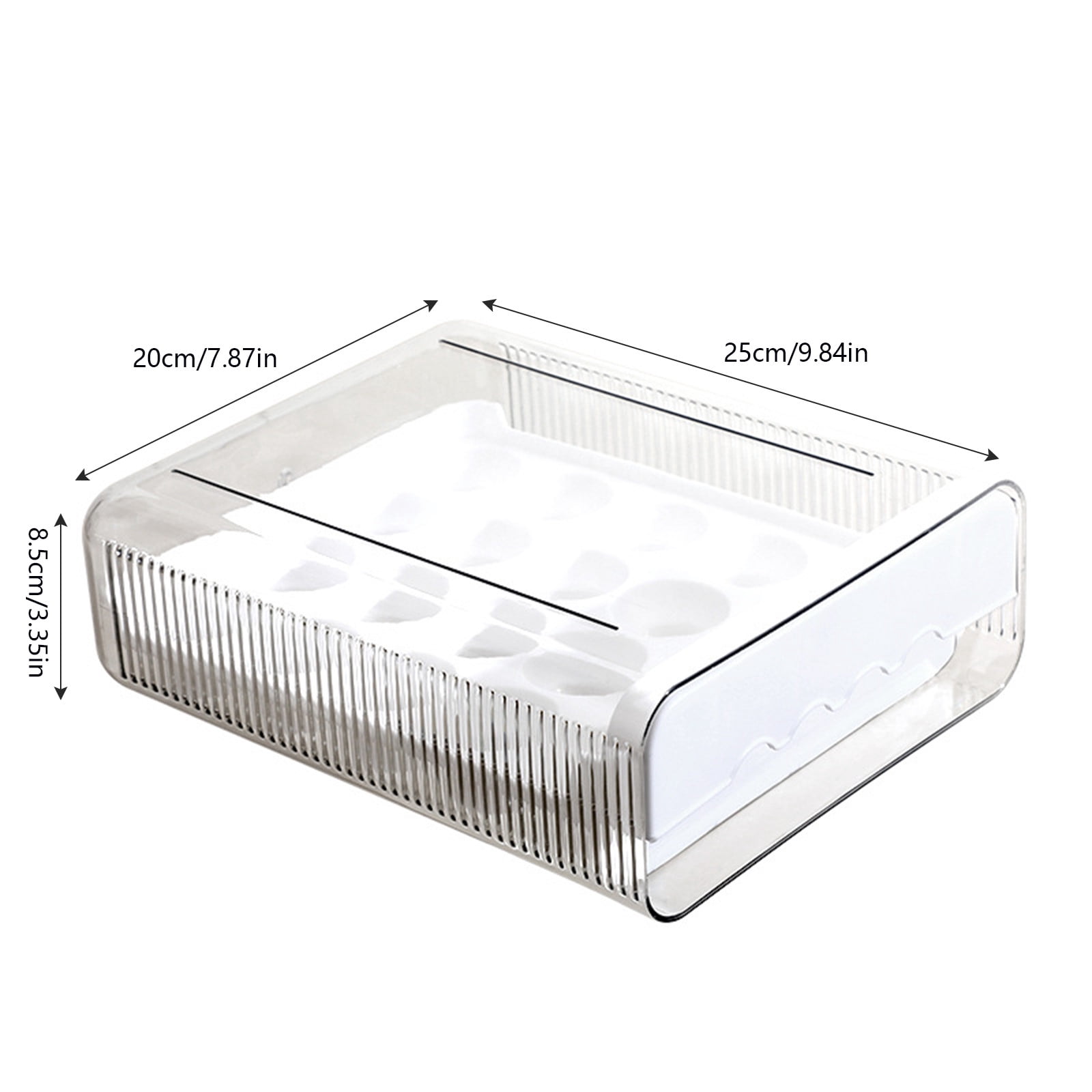 Egg Storage Box Refrigerator Egg Holder Container Large Capacity Airtight Food Organizer Easy Access Durable Plastic Storage for Kitchen Pantry Breakfast Meal Prep Home Use