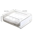 thumbnail image 3 of Clear Plastic Refrigerator Egg Storage Container with Lid, Large Capacity Food Organizer for Kitchen Pantry, Airtight Dry Goods Holder, 3 of 6