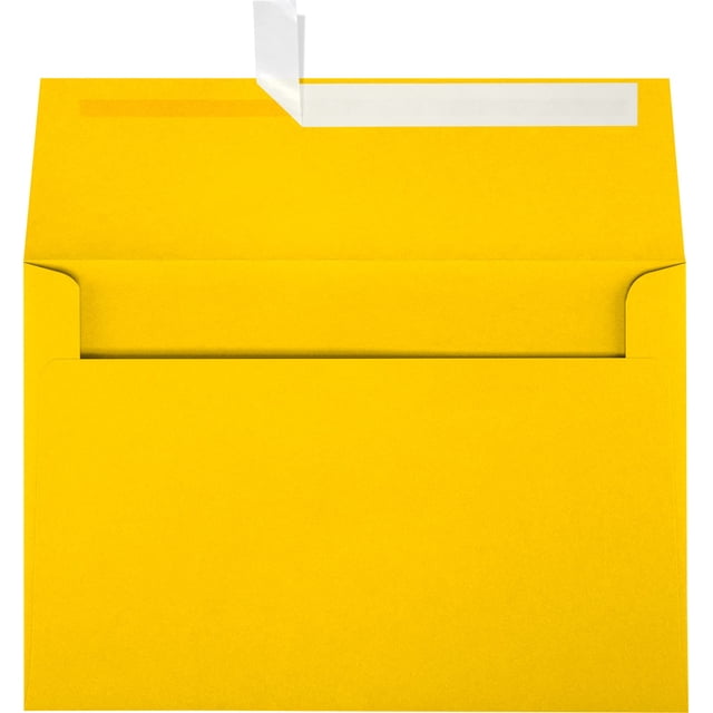 LUXPaper A10 Invitation Envelopes | Peel & Press | 6" x 9 1/2" | Sunflower Yellow | 80lb. Text | 250 Qty