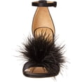 thumbnail image 3 of Sam Edelman Women's Yaro Feather Heel Black Satin 7.5M, 3 of 5