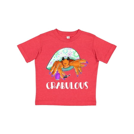 

Inktastic Crabulous Cute Hermit Crab with Purple Nail Polish Gift Toddler Boy or Toddler Girl T-Shirt