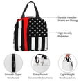 thumbnail image 5 of Defioc Firefighters USA Flag Print Lunch Box,Lunch Bag for Women Men Reusable Insulated Lunch Tote for Work/Office/Picnic/Travel, 5 of 6