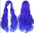 thumbnail image 1 of Peluca Azul Rey Ondulada Larga Sintetica Fleco Estilizable azul Unitalla Lymalimoon SW Ondulada Azul Rey, 1 of 4