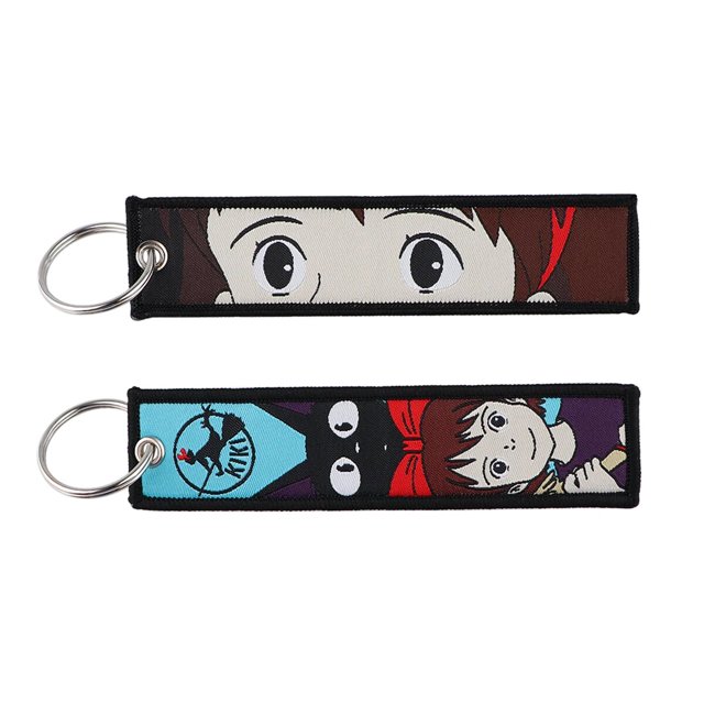 Llaveros bordados de pesadilla antes de Navidad para mujer, llavero de Anime, llaves de coche, joyería de moda, regalo de Halloween
