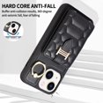 thumbnail image 3 of Decase Wallet Cover For iPhone 13 Pro,Premium Leather Shockproof Phone Shell With Back Flip Card Slots & Ring Kickstand & Hand Strap & Crossbody Strap - black, 3 of 6