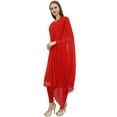 thumbnail image 5 of Atasi Readymade Salwar Pants Embroidered Red Cotton Salwar Kameez Suit Indian Dress - 22, 5 of 6