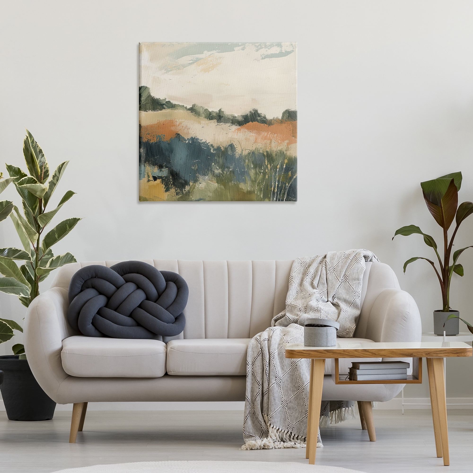Stupell Industries Abstract Neutral Landscape Landscape & Nature Painting Wrapped Canvas Art Print Wall Art, 30 x 30