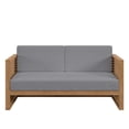 thumbnail image 5 of Modway Carlsbad 3-Piece Teak Wood Outdoor Patio Set in Natural and Gray, 5 of 8