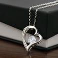 thumbnail image 3 of NICKSUN Cubic Zirconia Heart Necklace for Women • 14K Gold Plated Non Tarnish Wedding Jewelry • Heart Shaped Pendant Necklaces, 3 of 23